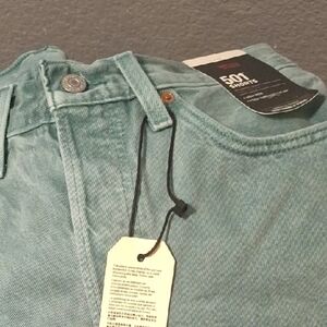 Levi's Aqua Denim Cut-Off Shorts